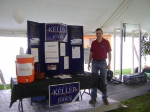 Joshua Keller at stand at the West Lampeter Community Fair